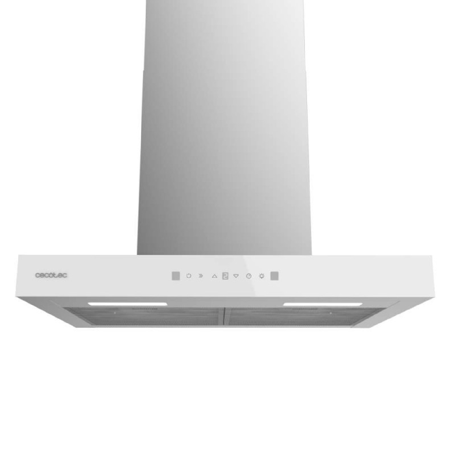 Cecotec Campana Extractora 60 cm Tipo T Bolero Flux TT 605500 Glass White A++. 70W, Frontal Cristal Blanco, Bajo Consumo