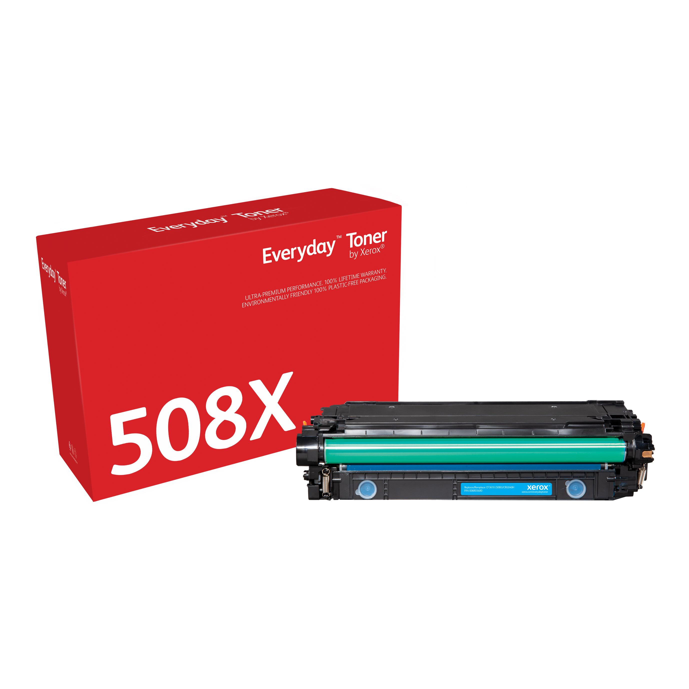 Compatible Everyday Tóner Cian Equivalente a CF361X/ CRG-040HC para HP Color LaserJet Enterprise M55