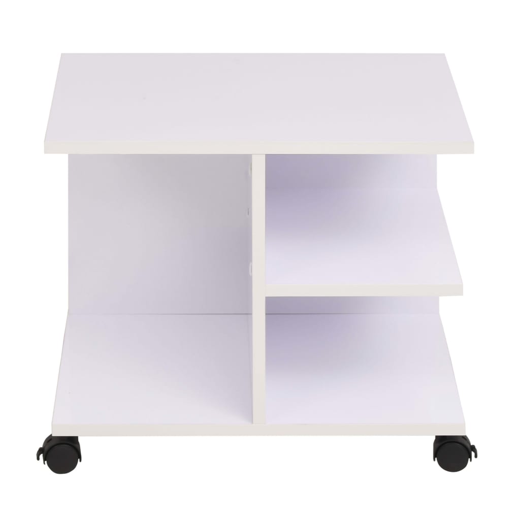 Estantería Vidaxl con Ruedas Blanca 50x35x42 Cm