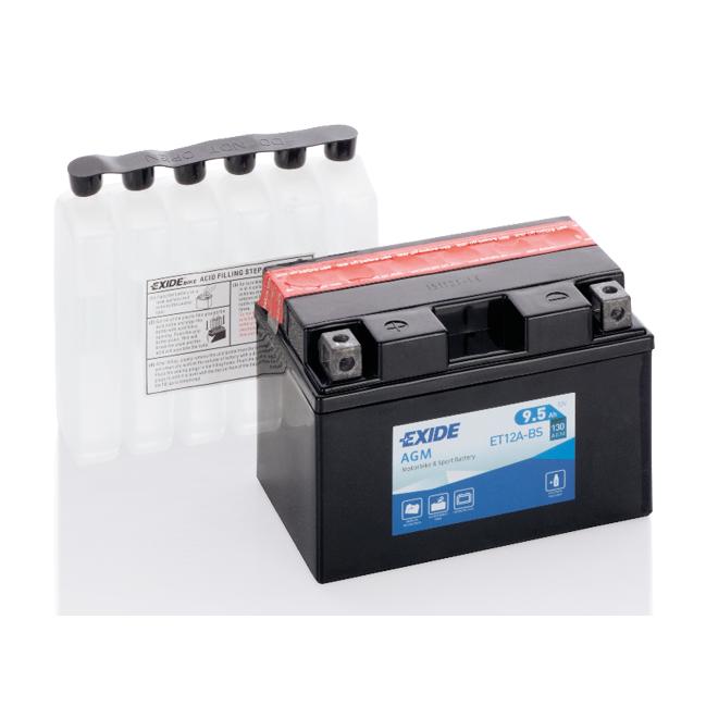 Batería Tudor YT12A-BS para moto AGM Hermética Exide