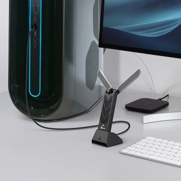 Rúter Tribanda (2.4 GHz / 5 GHz / 6 GHz), 5 GHz y 6 GHz Tp-Link ARCHER TBE400UH  | Gris