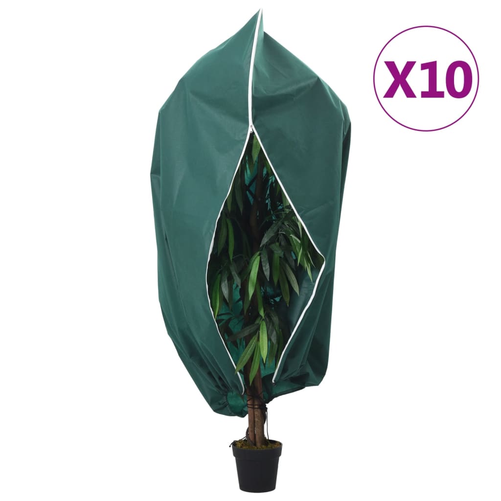vidaXL Cubierta para Plantas conllera Fundas 10 uds 70 g/m² 1,55x1,55 m Color Blanco,  Verde,  Beige y mas