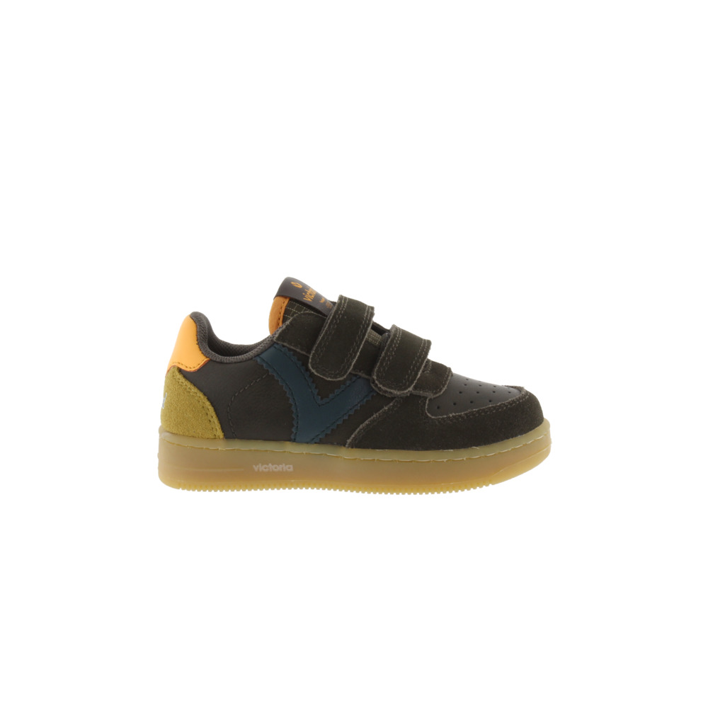 Victoria Tiempo Zapatillas de efecto piel con piezas de serraje al tono y tiras adherentes 1124125
