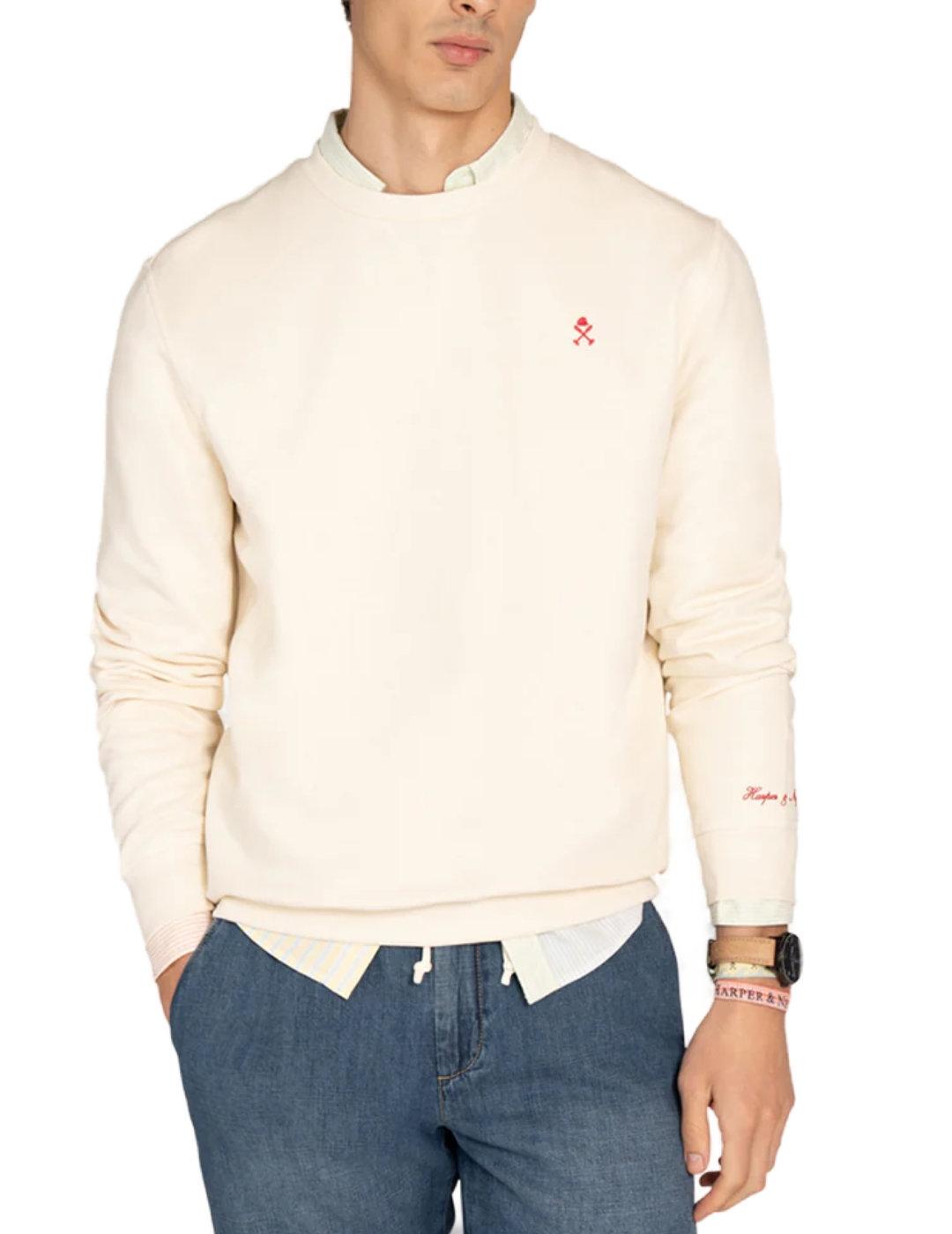 Sudadera Harper & Neyer Surf blanco roto para hombre
