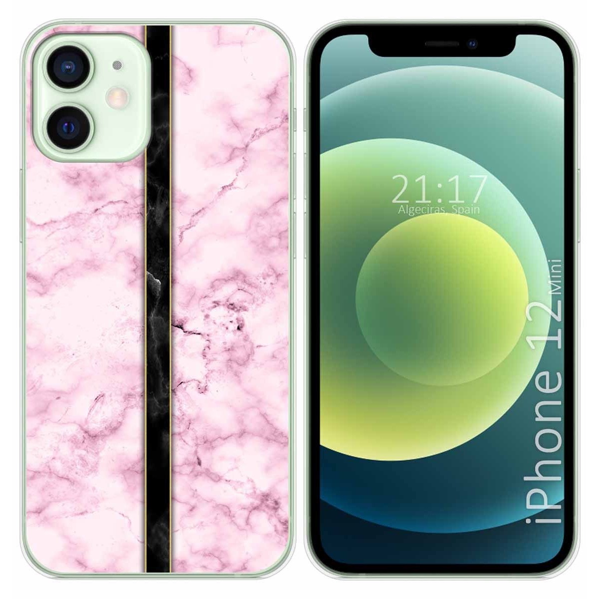 Tumundosmartphone Funda Gel Tpu para Iphone 12 Mini (5.4) diseño Mármol 04 Dibujos