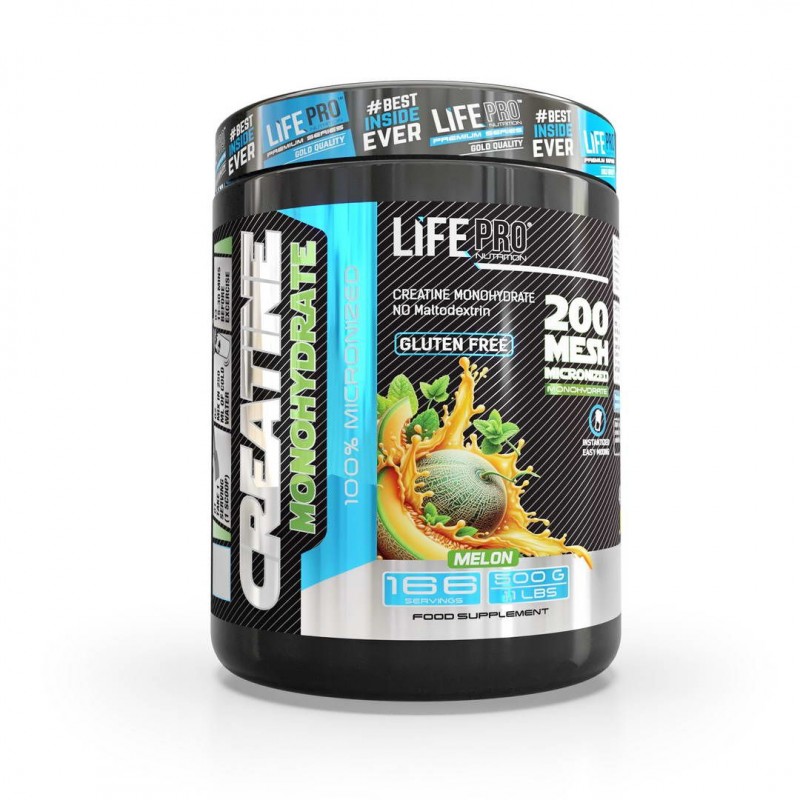 LIFE PRO NUTRITION CREATINE MONOHYDRATE 200MESH 500G - Creatina Monohidrato Microfiltrada - Sabores
