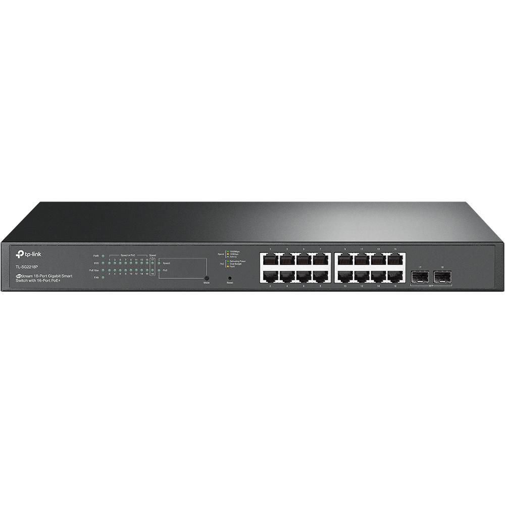 Tp-link tl-sg2218p switch l2/l2 gigabit ethernet (10/100/1000) power over ethernet (poe) 1u black