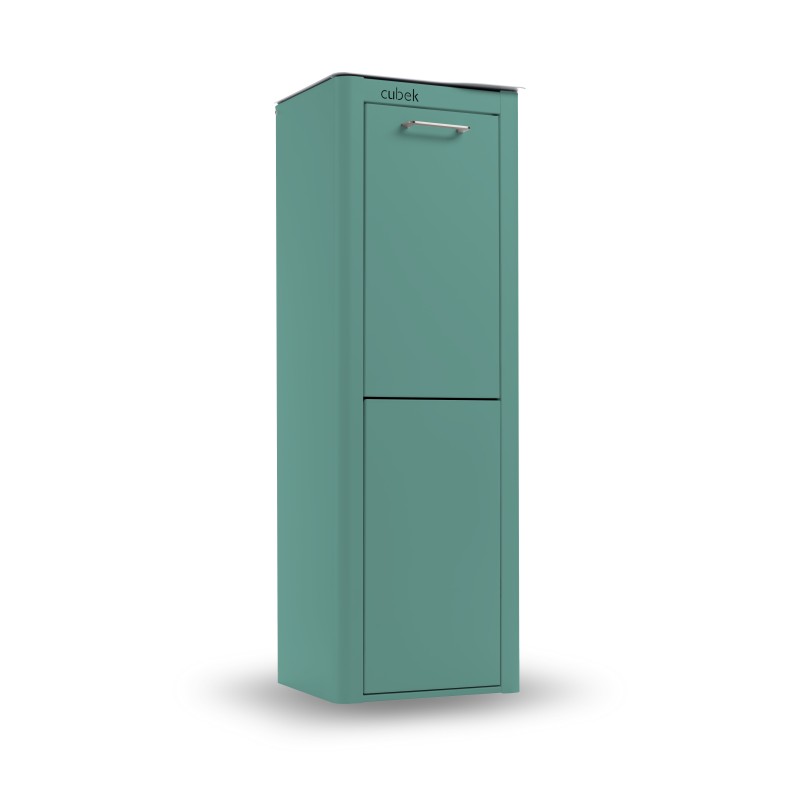 DON HIERRO - Cubo de basura y reciclaje lacado, 2 cubos gran capacidad, CUBEK-