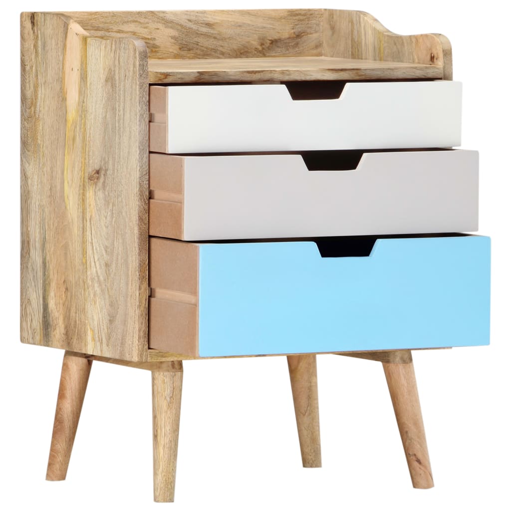 Vidaxl Mesita de Noche de Madera Maciza de Mango 47x35x63 Cm