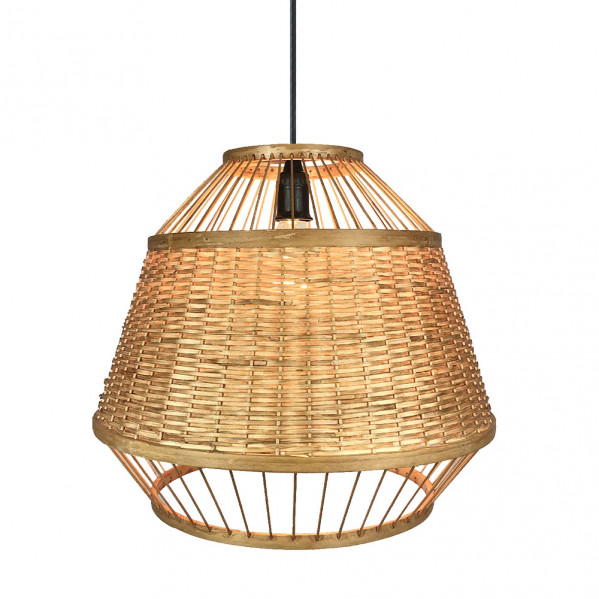 FABRILAMP Colgante bambú Croton 1xE27 40D