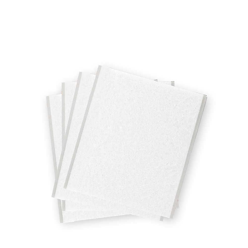 pack 4 fieltros blanco sinteticos adhesivos 100x85mm plasfix inofix