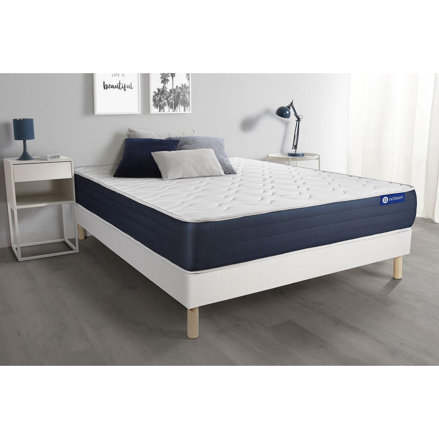 Pack colchón Actilatex sleep 120x210cm + Somier multiláminas, Látex y espuma viscoelástica, 5 zonas de confort