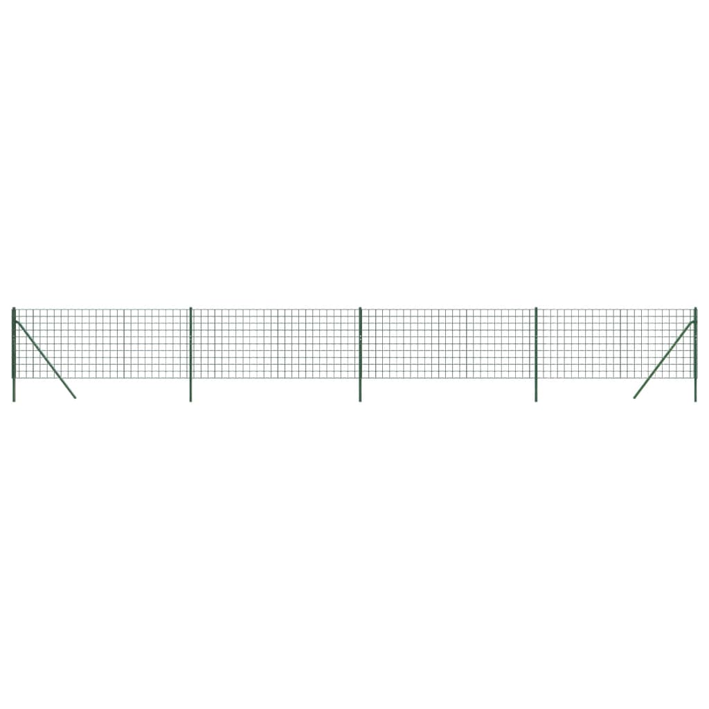 Vidaxl Cerca de Alambre de Acero Galvanizado 1x10m Verde/Antracita