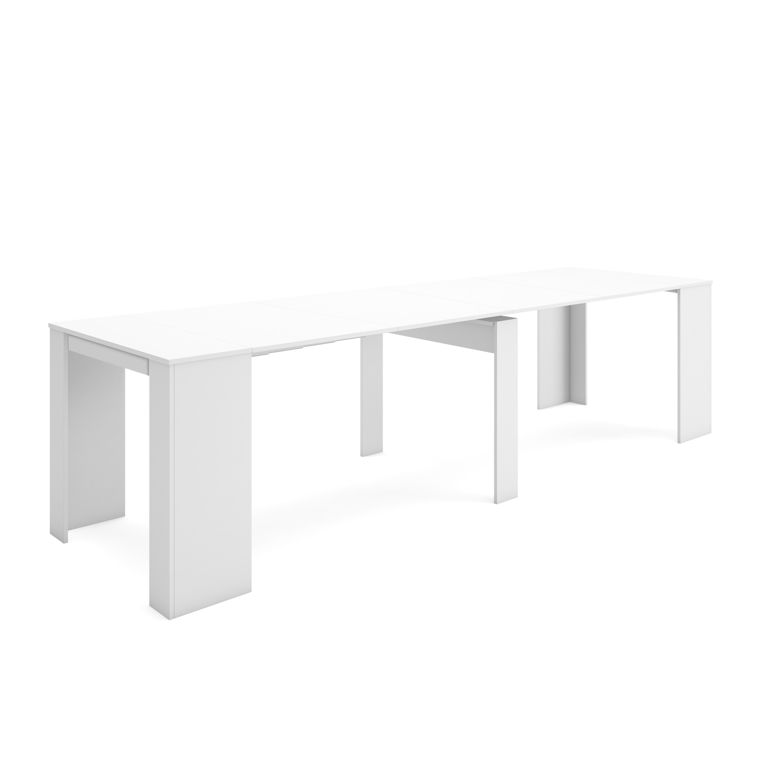 Skraut Home - Mesa Consola Extensible - Mesa Auxiliar Comedor Plegable -302x90x77cm - Para 14 comensales - Comedor y Cocina - Estilo Moderno - Práctica y Discreta