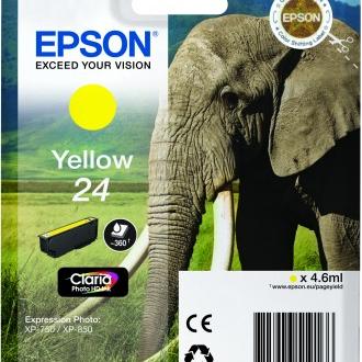 Epson - Cartucho de tinta C13T24244012 amarillo original para impresoras Epson XP-750, alta fidelidad cromática y fácil instalación