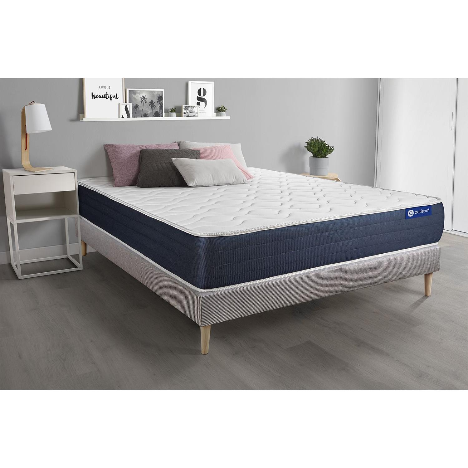 Pack colchón Actimemo sleep 120x200cm + Somier, espuma viscoelástica, 5 zonas de confort