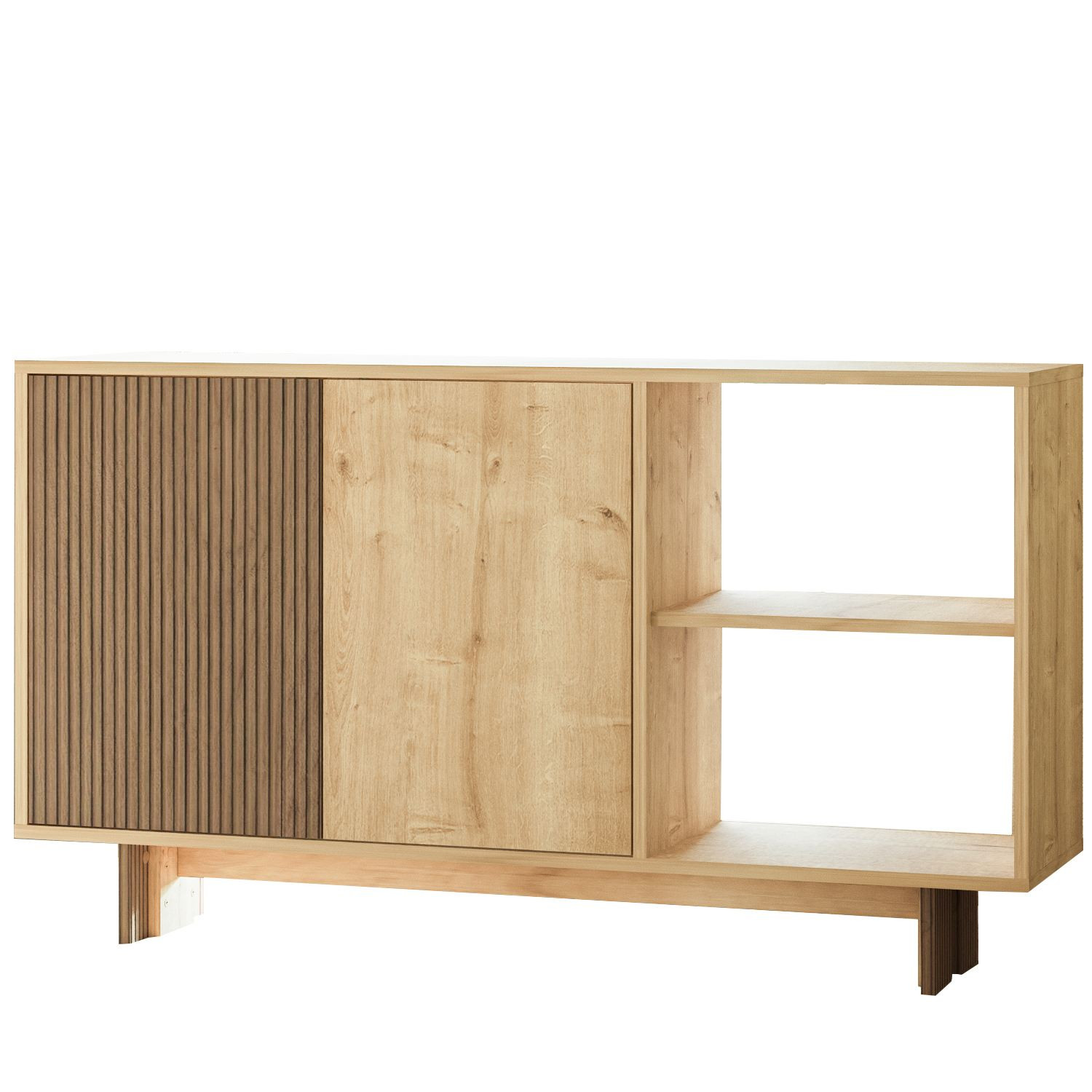 Habitat y Jardin - Aparador de madera "Ravello" - 140 x 35 x 80 cm - Beige