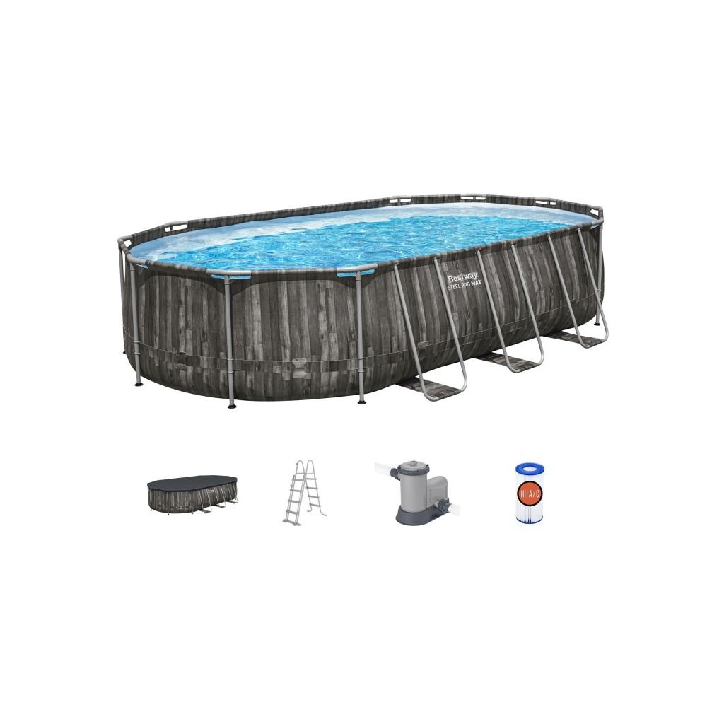 Piscina Oval Power Steel 610x366x122 cm. Bestway 5611R Piscinas desmontables