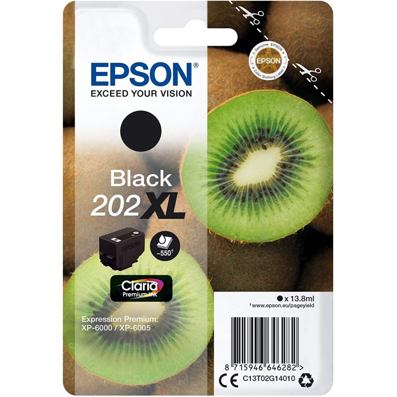 Cartucho Epson 202XL Negro CLARIA PREMIUM XP-6000/XP-6005
