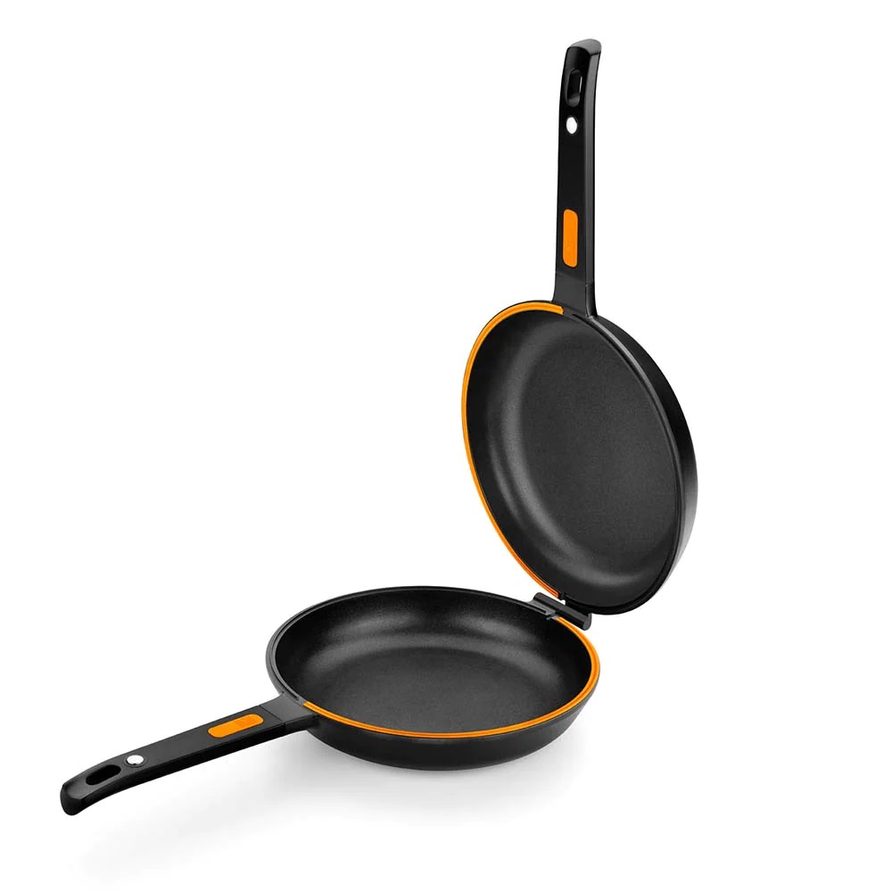 Bra - Sartén Efficient Duo, De 20 a 26 cm, Aluminio Fundido, Doble Sarten, Tortilla, Revestimiento Antiadherente, Mango Ergonómico
