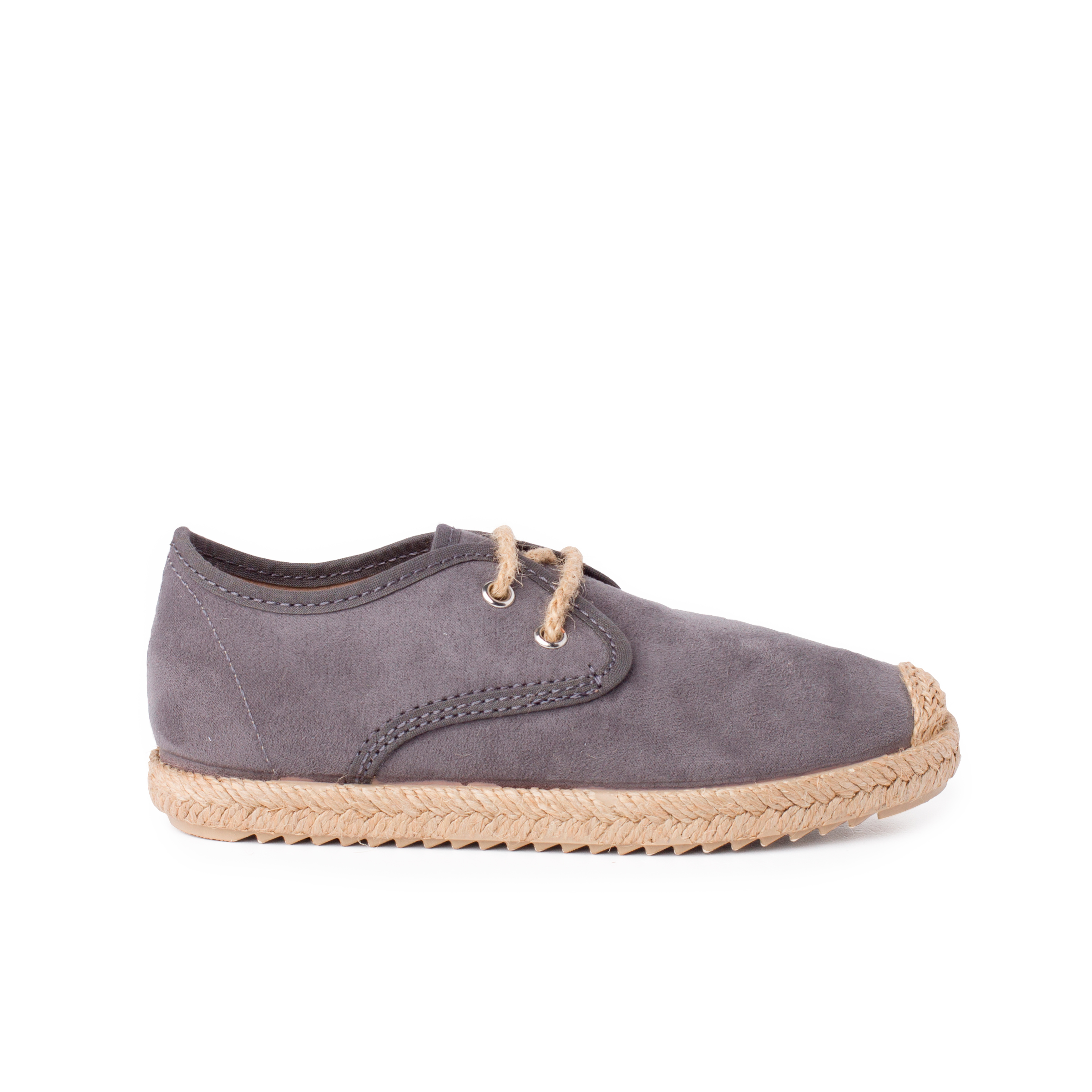 Pisamonas blucher puntera y cordones yute efecto suede