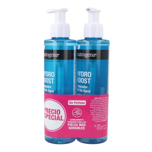 Neutrogena Duplo Hydro Boost Limpieza Water Gel Sens 200 Ml