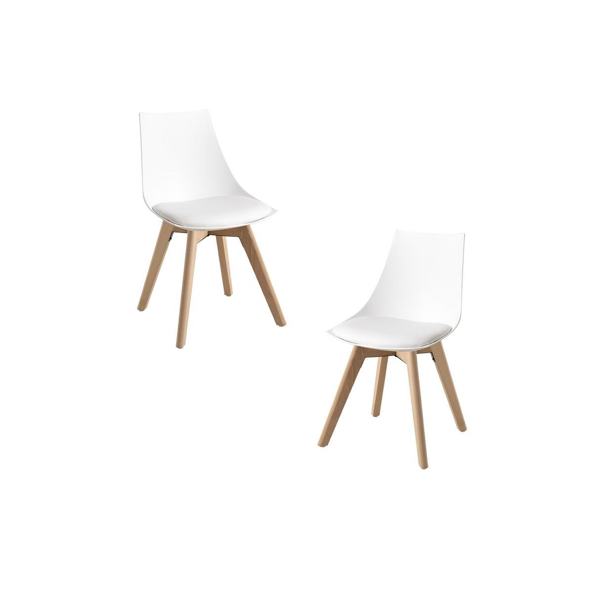 Regalos Miguel - Packs Sillas Comedor - Pack 2 Sillas Blok - Blanco
