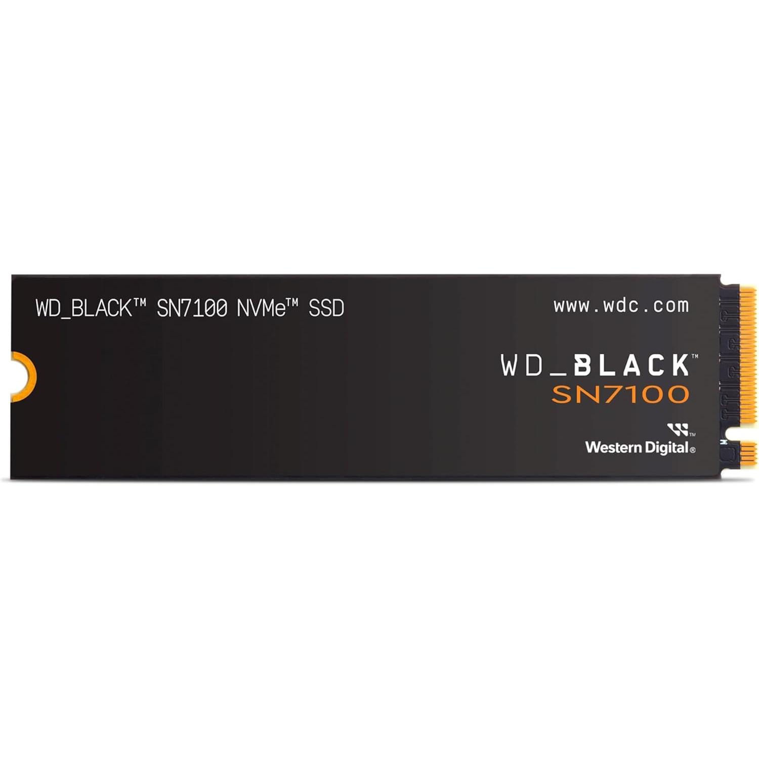 WD_Black SN7100 1TB NVMe SSD, M.2 2280, Velocidades hasta 7250 MB/s, Next Gen TLC 3D NAND, WD_Black Dashboard, para Ordenadores y Consolas portátiles