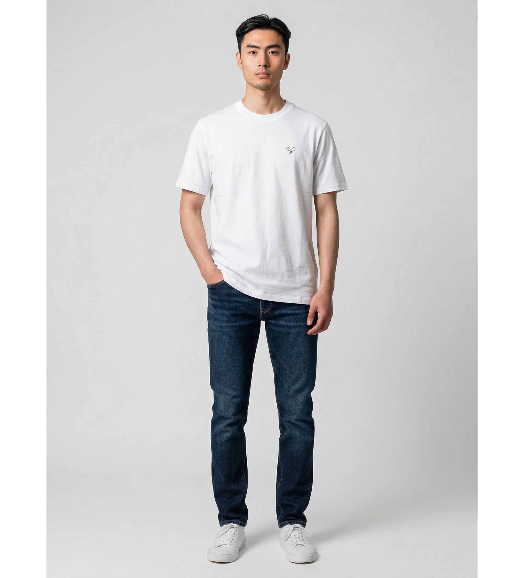 Silbon | Hombre | Camiseta raquetas lettering blanca