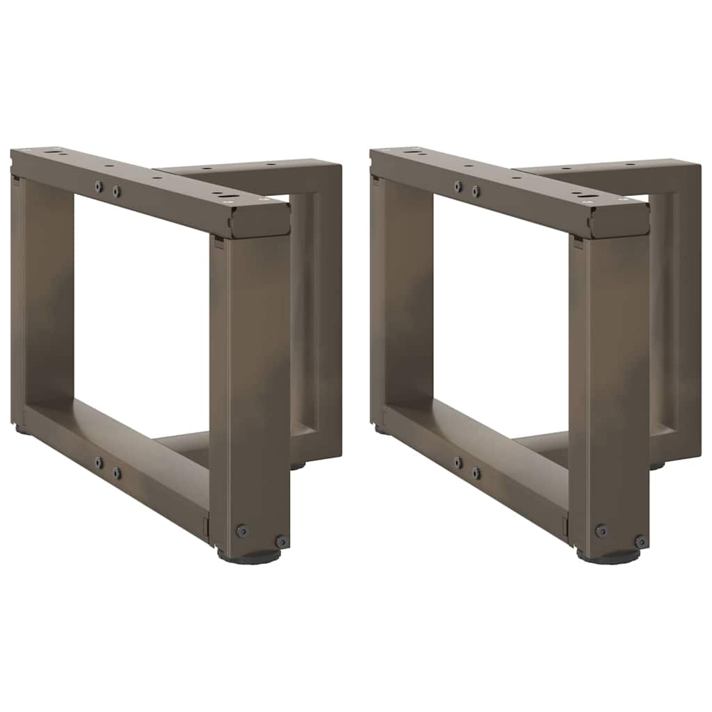 vidaXL Patas para mesa de centro en forma de T (2 unidades) 40 x 25 x (30-31) cm, acero