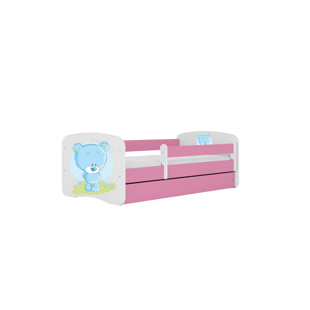 Cama 180 x 80 cm Kocot Kids com gaveta BabyDreams Blue Teddybear Pink