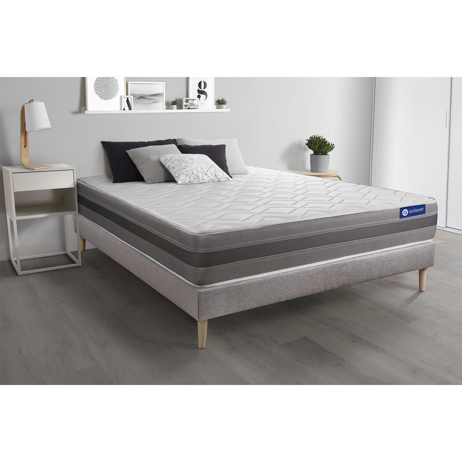 Pack colchón Actilatex relax 120x190cm + Somier, Látex y espuma viscoelástica, 5 zonas de confort