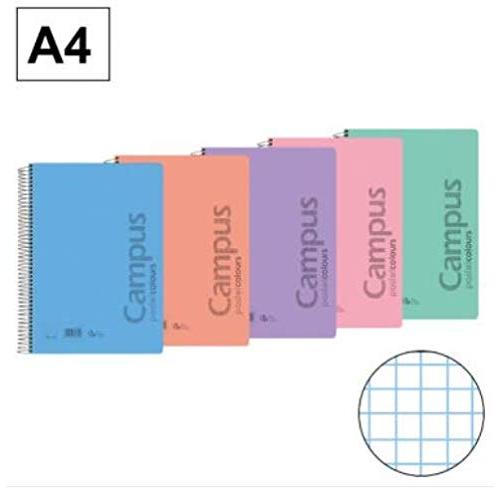 Bloc De Notas CAMPUS A4 - 80 Hojas, Papel De 90 Gramos, Tapa Y Contraportada De Polipropileno (PP)