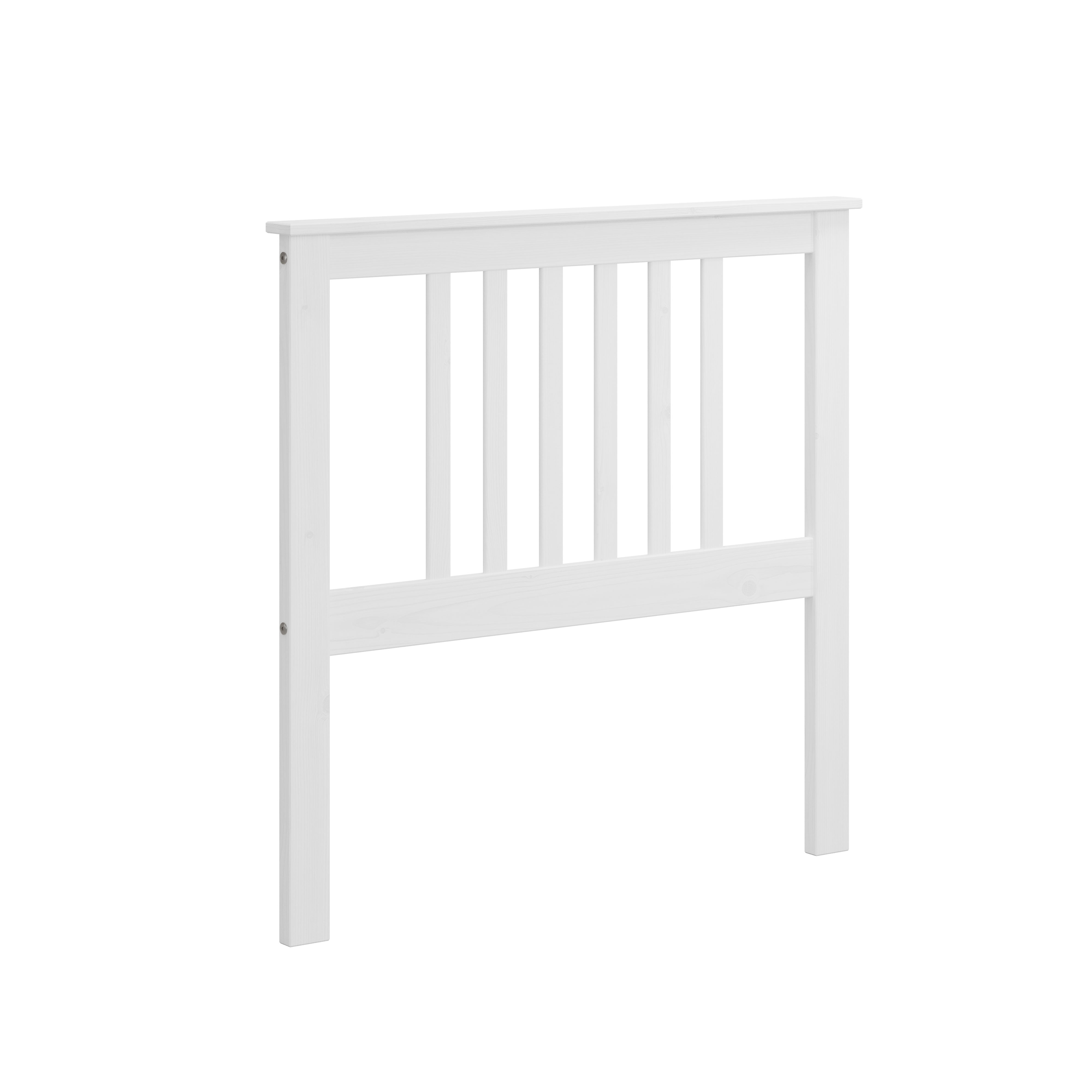 Cabecero para Somier 90 cm Serie Alme – Madera de Pino Macizo – Blanco Lavado – 100x2 cm (Altura x Fondo) – Respaldo Robusto para Dormitorio Juvenil
