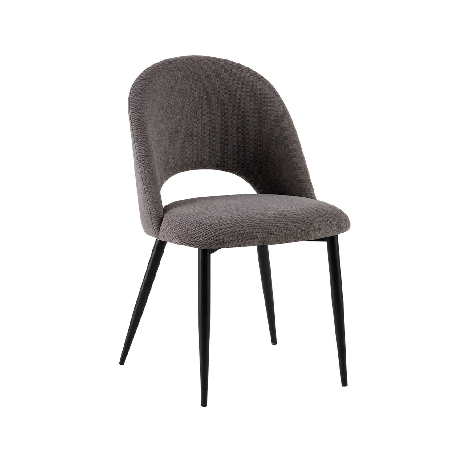 Set de 4 sillas de comedor tapizadas hollie oscuro  gris para hogar moderno mueble de almacenaje  - Homekit