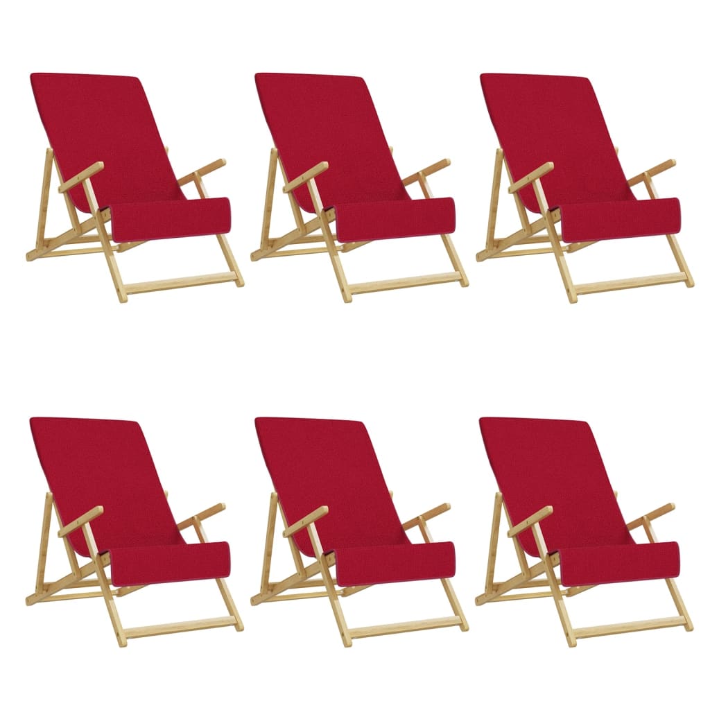 vidaXL Toallas de Playa Manta de Silla Ligera y Portátil 6 uds Tela Klein Color Azul,  Blanco,  Rojo y mas