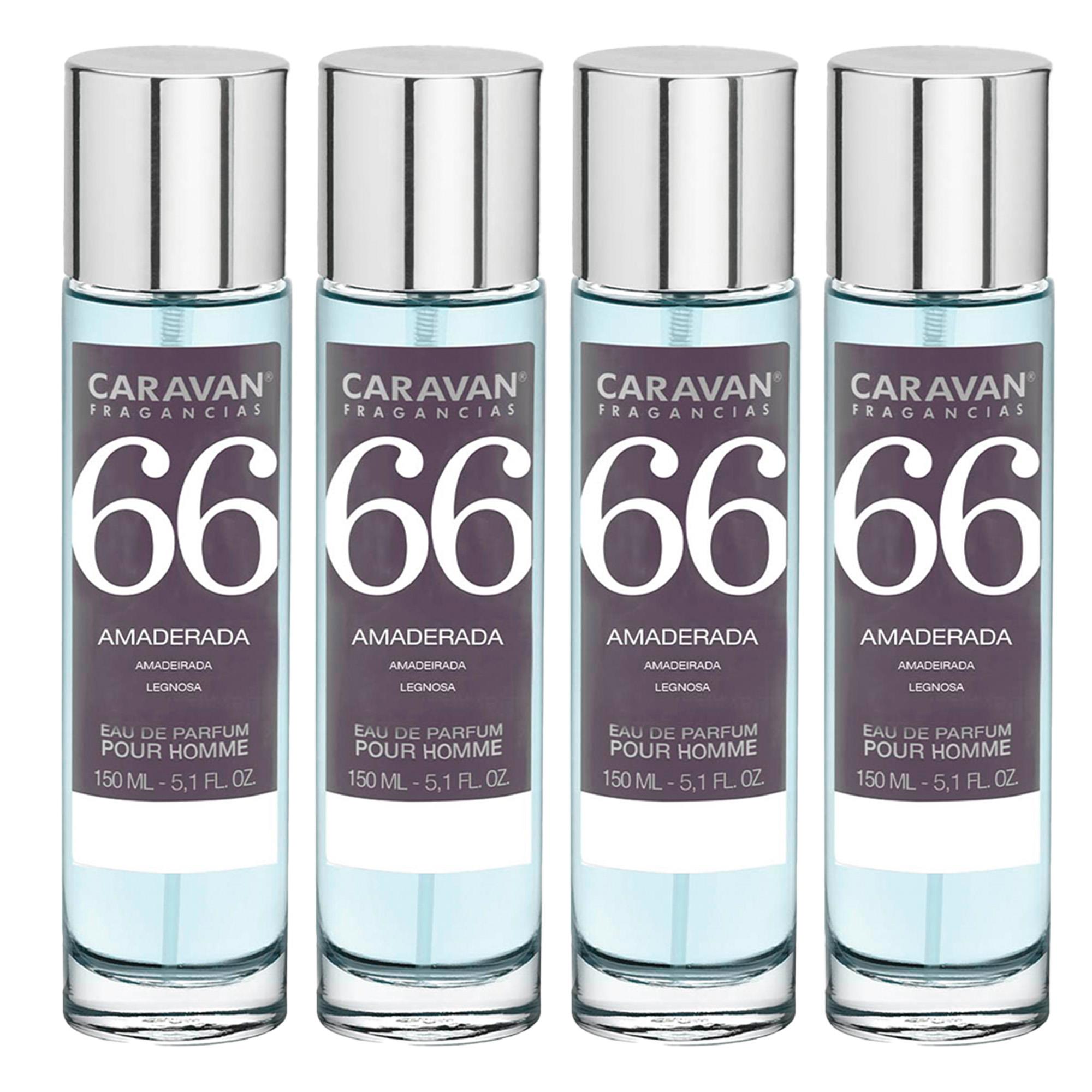 CARAVAN FRAGANCIAS Set de 4 frascos Perfume de Hombre Nº66, de 150 ml