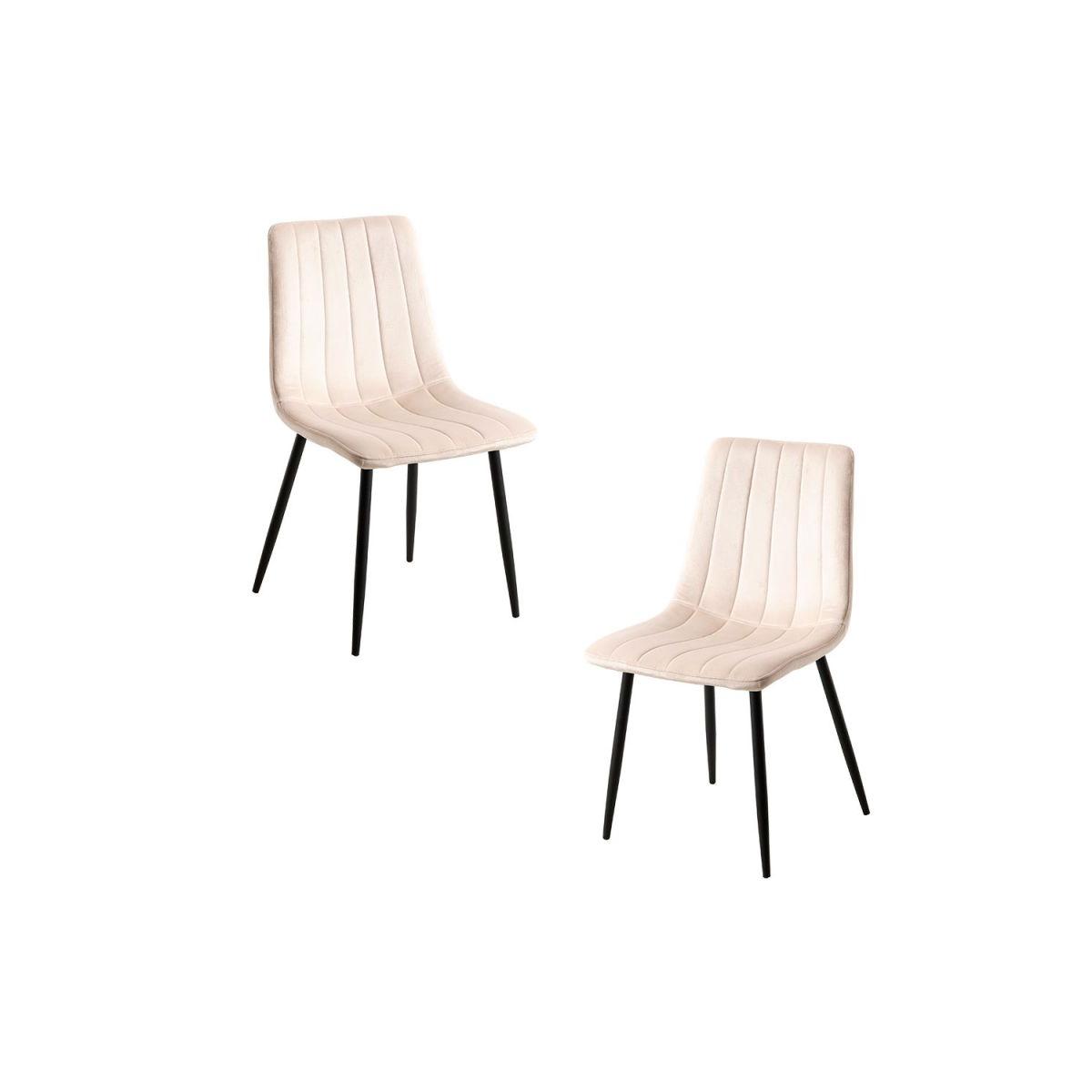 Regalos Miguel - Packs Sillas Comedor - Pack 2 Sillas Liny Terciopelo - Beige