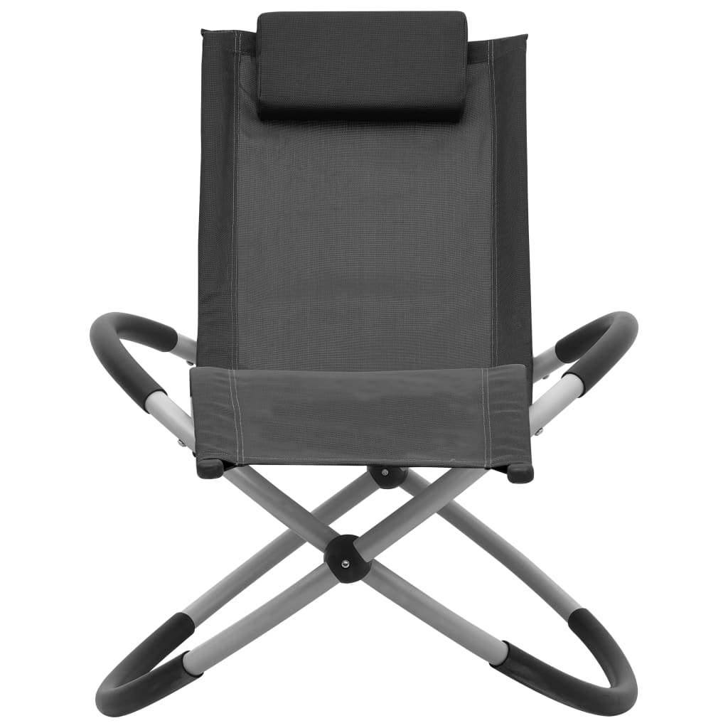 Vidaxl Tumbona para Niños de Acero Negro