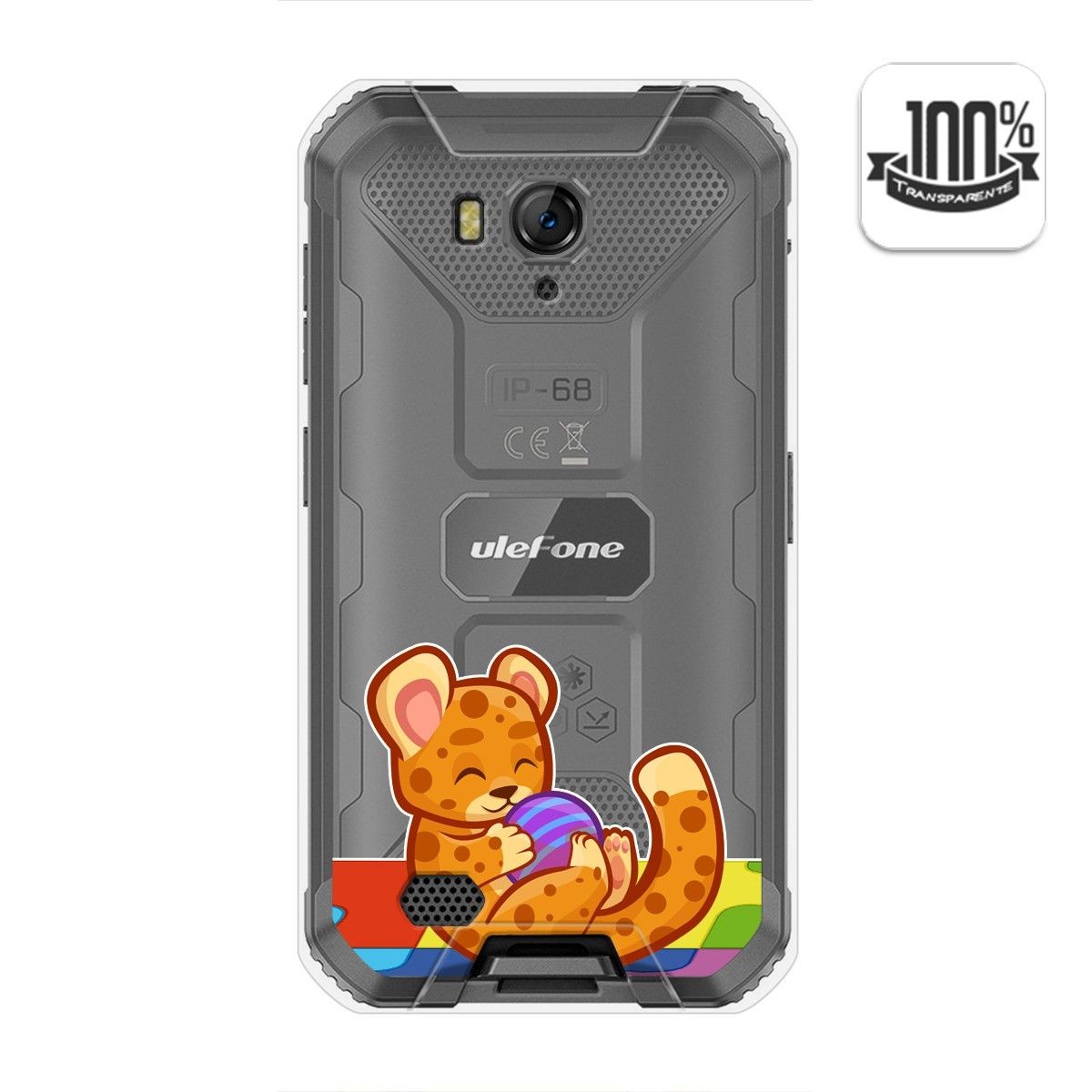 Tumundosmartphone Funda Gel Transparente para Ulefone Armor X6 diseño Leopardo Dibujos