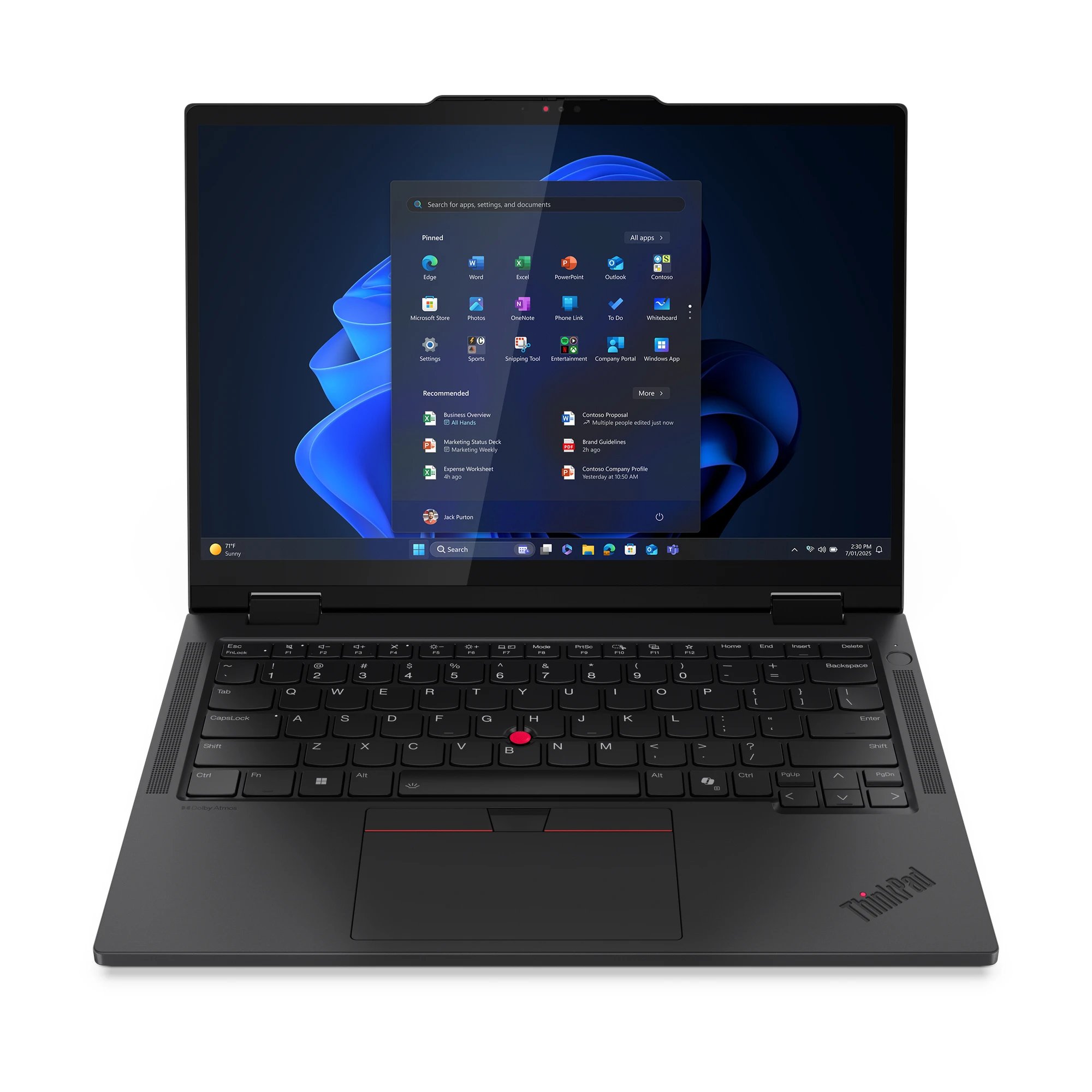 Pc portátil Intel Core Ultra 7 255U 14" Windows 11 Pro Lenovo ThinkPad T14s 2-in-1 Gen Pantalla táctil Ram 32 GB Disco 1 TB  | SSD, Negro