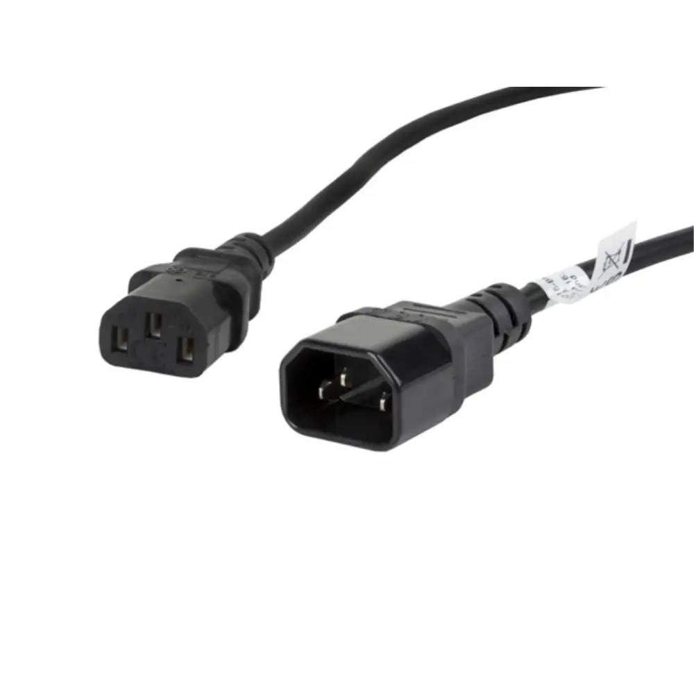 Lanberg CA-C13E-11CC-0018-BK cable de transmisión Negro 1.8 m C13 acoplador C14 acoplador