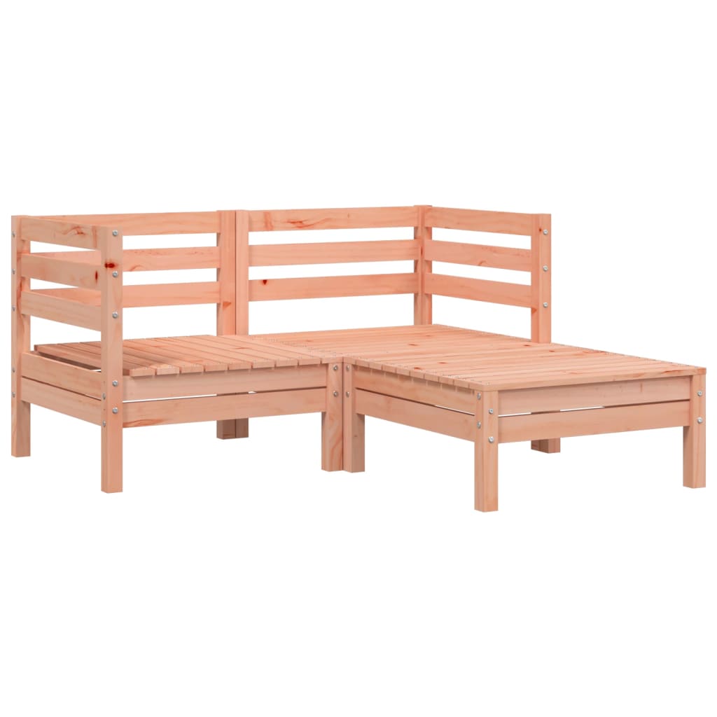 Vidaxl Sofá de Jardín de 2 Plazas con Reposapiés Madera Maciza de Pino Pino Natural, Marrón Cera, Douglas Natural y Más
