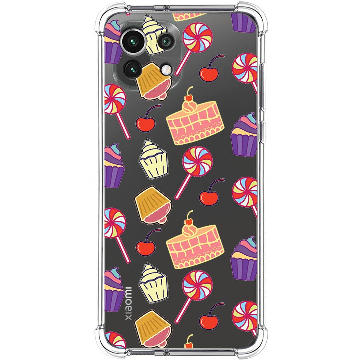 Tumundosmartphone Funda Silicona Antigolpes para Xiaomi Mi 11 Lite 4G / 5G / 5G NE diseño Dulces 01 Dibujos