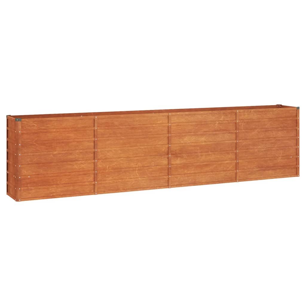 vidaXL Arriate oxidado de acero corten Dimensiones 100 x 100 x 77 cm,  100 x 100 x 45 cm,  240 x 40 x 45 cm y mas