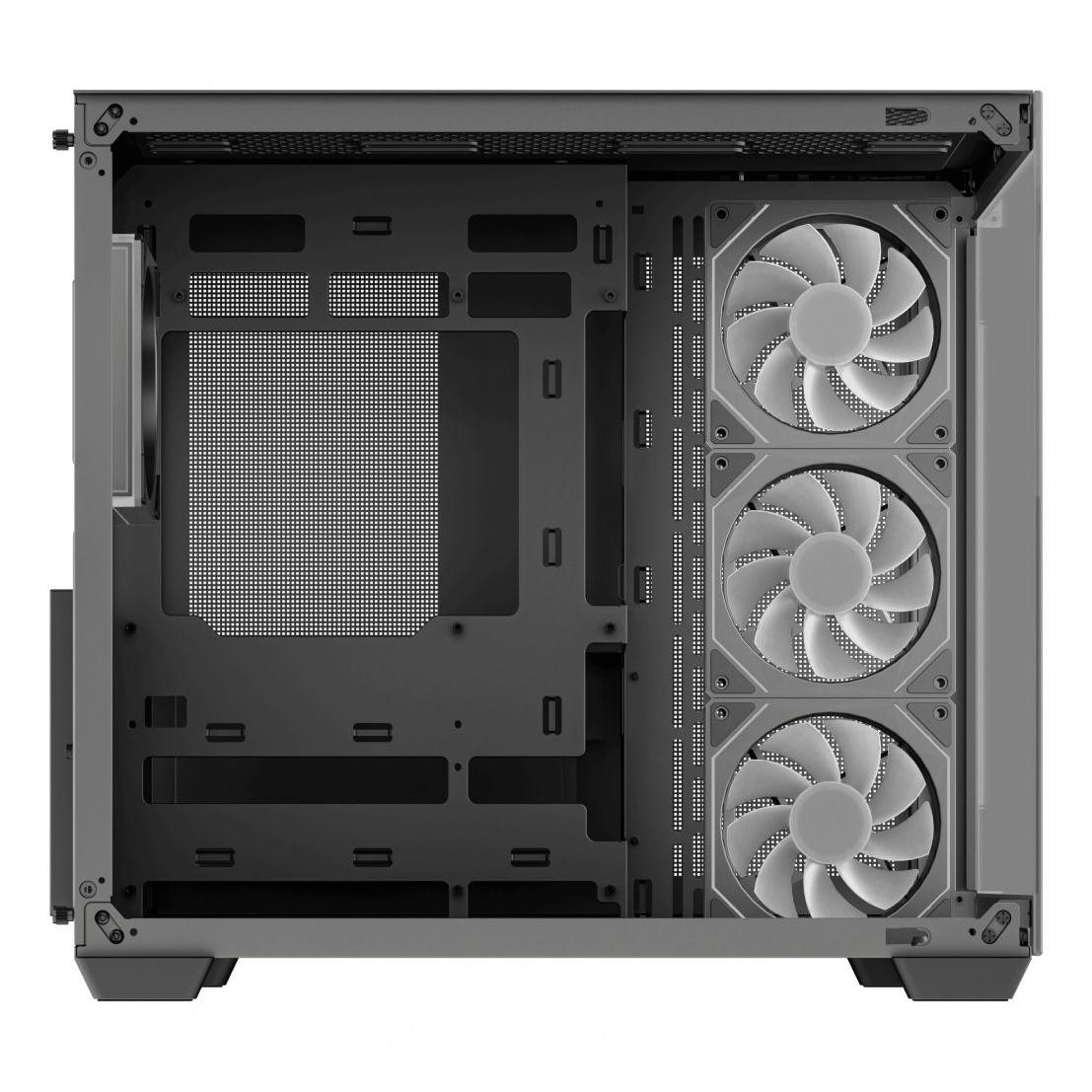 Deepcool - Caja para PC MIDI TOWER CG530 4F con diseño funcional negro, soporte para SSD y discos duros 2.5/3.5 pulgadas, refrigeración optimizada con 4 ventiladores 120 mm