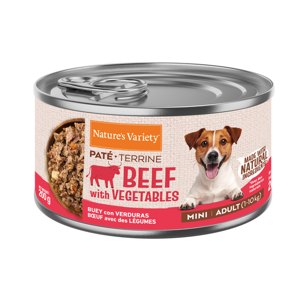 Nature's Variety Paté de Buey con Verduras para Perros Adulto Mini - 200 g