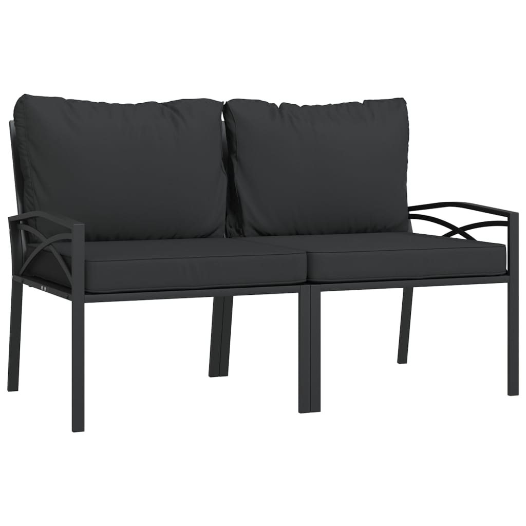 Vidaxl - Sillas de Jardín 2 Uds Acero con Cojines 62x75x79 Cm Gris, Arena