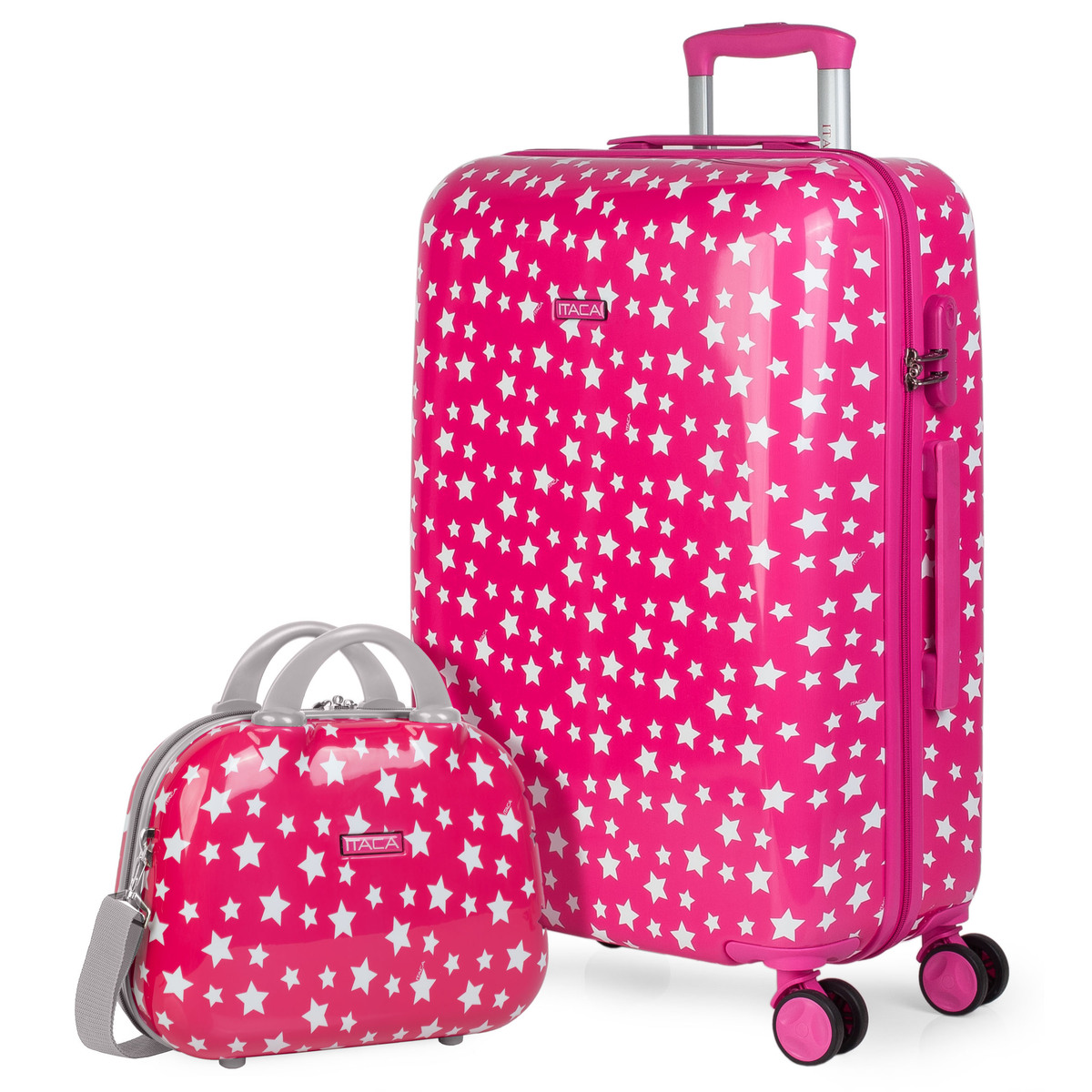 Itaca - Juego Maletas De Viaje - Maleta Mediana Y Maleta De Cabina - Maleta Infantil Niña. Set Maletas De Viaje Ligeras -  Juego De Maletas. Maleta Niña Con Ruedas Y Candado De Combinacion 702460B