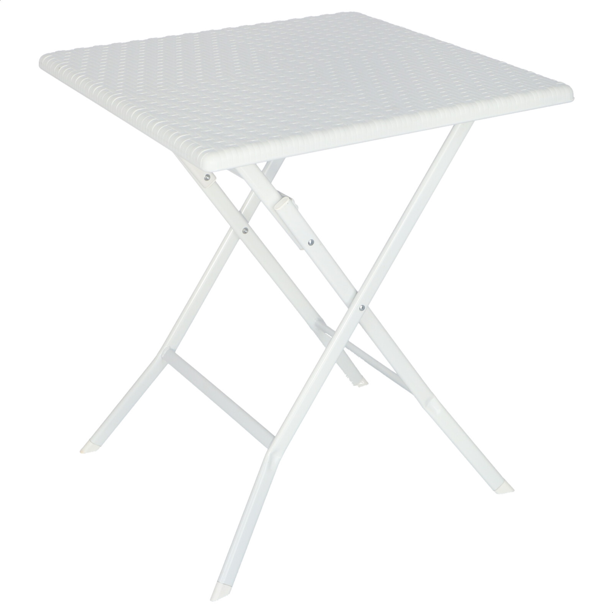 Wellhome Mesa Velador 'MIRO' Cuadrada Blanca 62x62x73cm